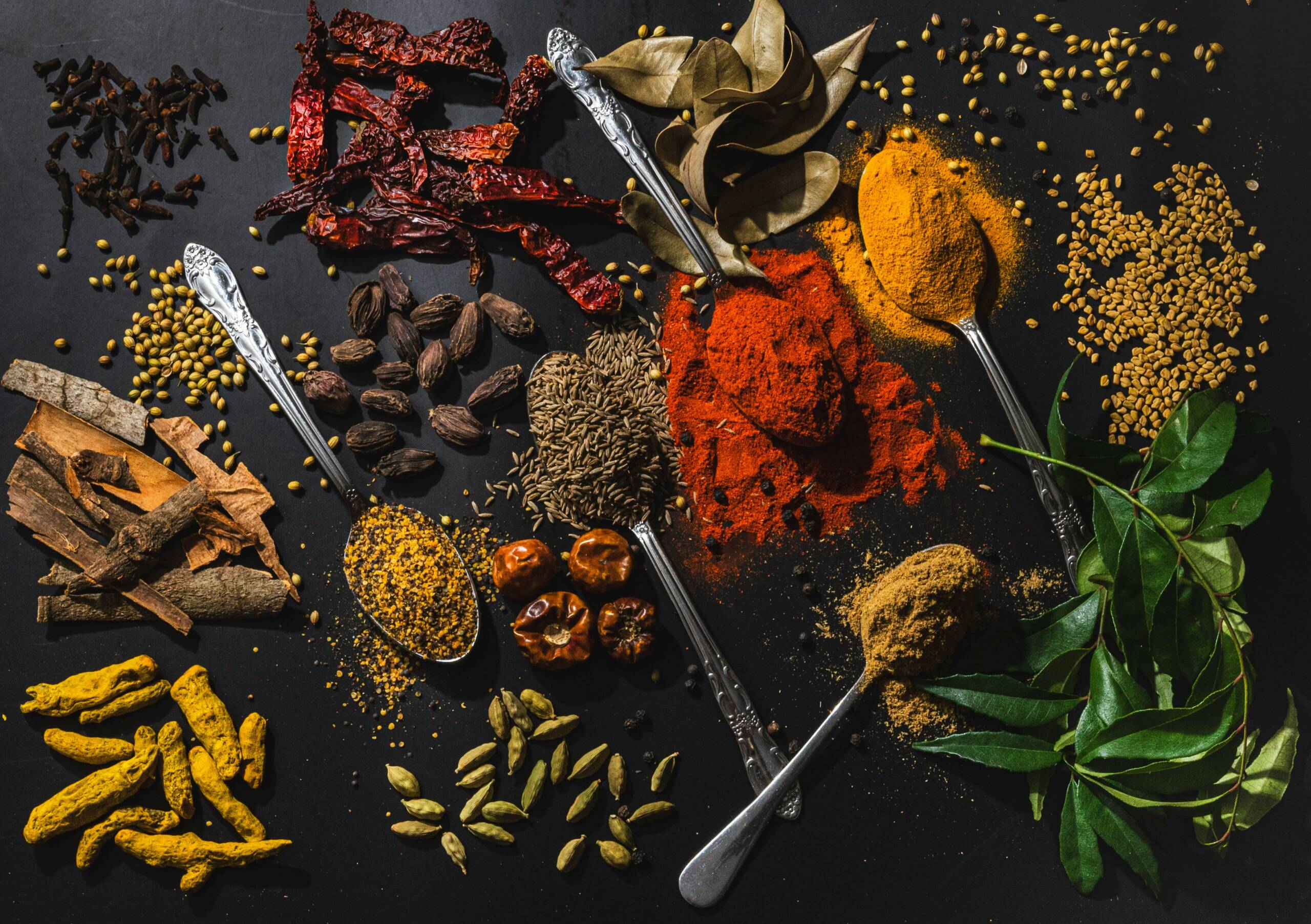 Image of various colorful spices